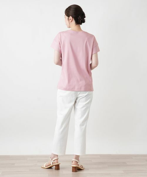 Leilian / レリアン Tシャツ | プリントクルーネックTシャツ【Leilian WHITE LABEL】 | 詳細6