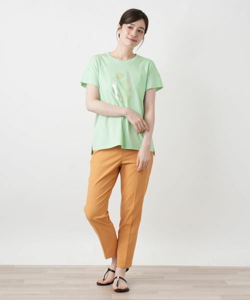 Leilian / レリアン Tシャツ | プリントクルーネックTシャツ【Leilian WHITE LABEL】 | 詳細7