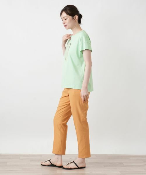 Leilian / レリアン Tシャツ | プリントクルーネックTシャツ【Leilian WHITE LABEL】 | 詳細8