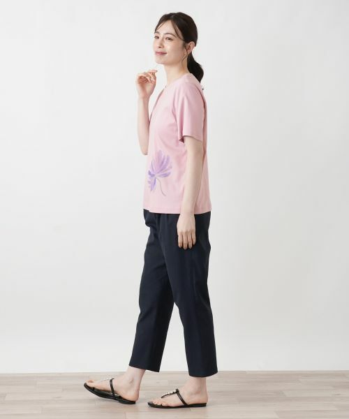 Leilian / レリアン Tシャツ | プリントクルーネックTシャツ【Leilian WHITE LABEL】 | 詳細2