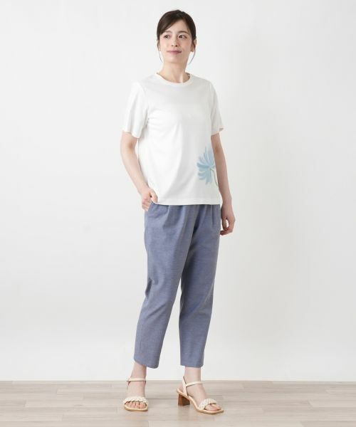 Leilian / レリアン Tシャツ | プリントクルーネックTシャツ【Leilian WHITE LABEL】 | 詳細4