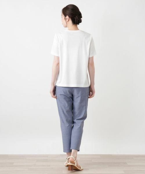 Leilian / レリアン Tシャツ | プリントクルーネックTシャツ【Leilian WHITE LABEL】 | 詳細6