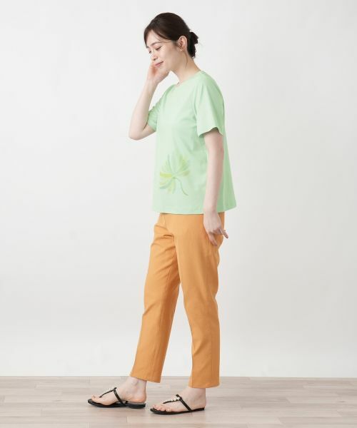 Leilian / レリアン Tシャツ | プリントクルーネックTシャツ【Leilian WHITE LABEL】 | 詳細8