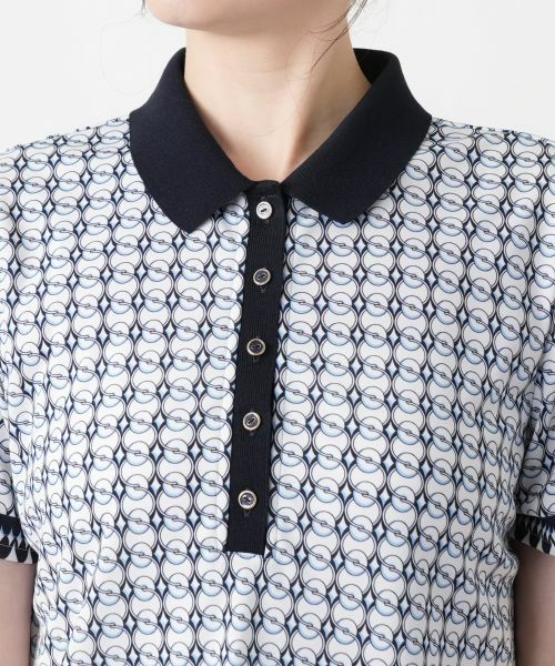 Leilian / レリアン ポロシャツ | 幾何学柄ポロシャツ【Leilian WHITE LABEL】 | 詳細10