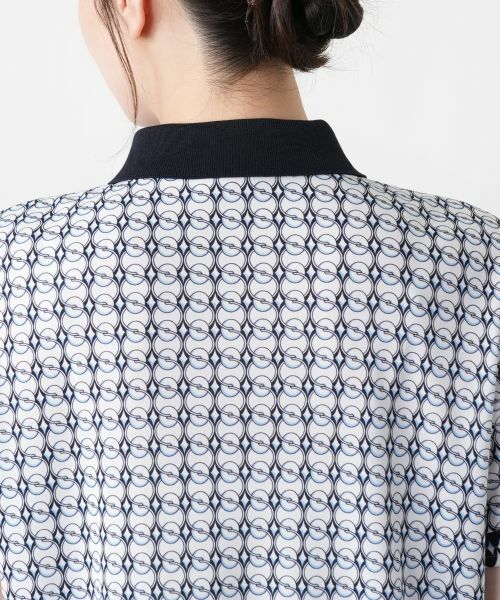 Leilian / レリアン ポロシャツ | 幾何学柄ポロシャツ【Leilian WHITE LABEL】 | 詳細11