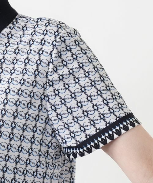 Leilian / レリアン ポロシャツ | 幾何学柄ポロシャツ【Leilian WHITE LABEL】 | 詳細12
