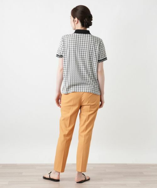 Leilian / レリアン ポロシャツ | 幾何学柄ポロシャツ【Leilian WHITE LABEL】 | 詳細3