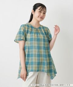 Leilian / レリアン シャツ・ブラウス | チェックフレアブラウス【Leilian WHITE LABEL】