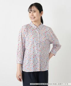 Leilian / レリアン シャツ・ブラウス | 小花柄レギュラーカラーブラウス【Leilian WHITE LABEL】
