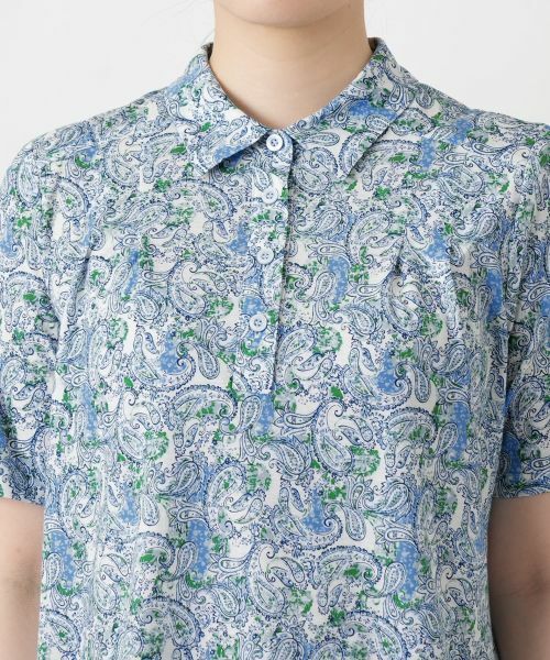 Leilian / レリアン ポロシャツ | ペイズリー柄ポロシャツ【Leilian WHITE LABEL】 | 詳細10