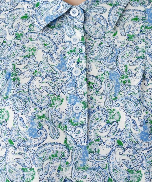 Leilian / レリアン ポロシャツ | ペイズリー柄ポロシャツ【Leilian WHITE LABEL】 | 詳細14