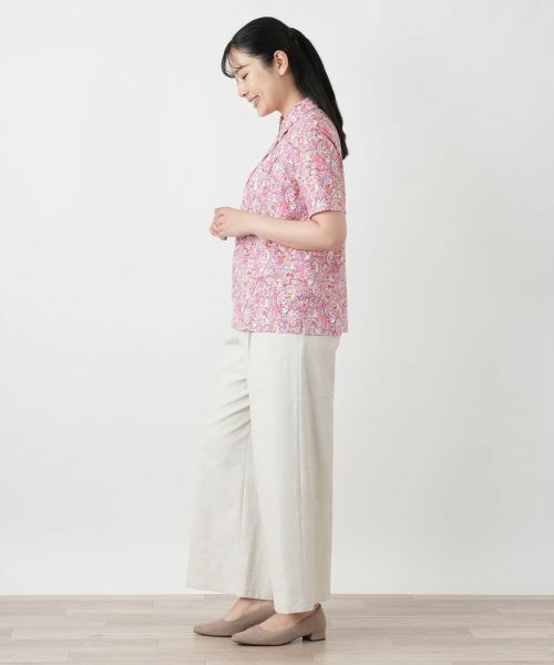 Leilian / レリアン ポロシャツ | ペイズリー柄ポロシャツ【Leilian WHITE LABEL】 | 詳細2