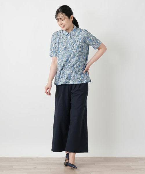 Leilian / レリアン ポロシャツ | ペイズリー柄ポロシャツ【Leilian WHITE LABEL】 | 詳細4