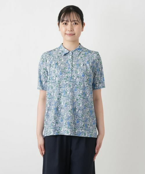 Leilian / レリアン ポロシャツ | ペイズリー柄ポロシャツ【Leilian WHITE LABEL】 | 詳細7