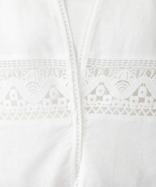 Leilian / レリアン シャツ・ブラウス | レース切替七分袖ブラウス【Leilian WHITE LABEL】 | 詳細13