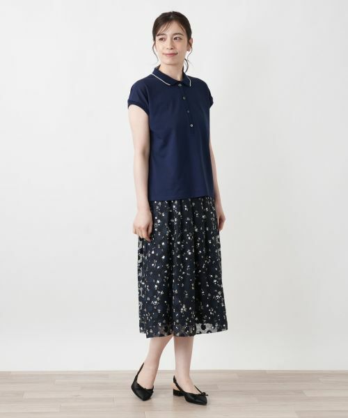Leilian / レリアン ポロシャツ | フレンチスリーブポロシャツ 【Leilian WHITE LABEL】 | 詳細1