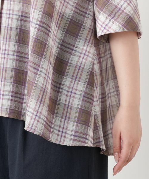 Leilian / レリアン シャツ・ブラウス | チェックドロップショルダーブラウス【Leilian WHITE LABEL】 | 詳細10