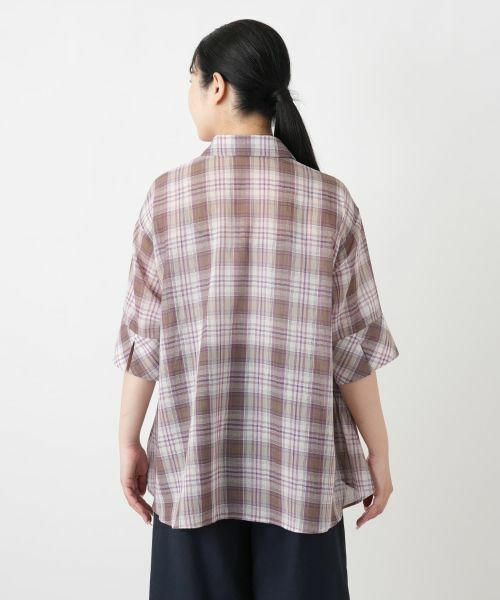 Leilian / レリアン シャツ・ブラウス | チェックドロップショルダーブラウス【Leilian WHITE LABEL】 | 詳細6