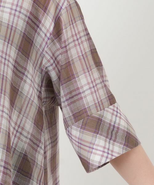 Leilian / レリアン シャツ・ブラウス | チェックドロップショルダーブラウス【Leilian WHITE LABEL】 | 詳細9