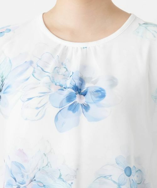 Leilian / レリアン カットソー | 花柄シアーカットソー【Leilian WHITE LABEL】 | 詳細7