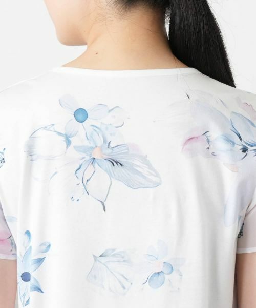 Leilian / レリアン カットソー | 花柄シアーカットソー【Leilian WHITE LABEL】 | 詳細8