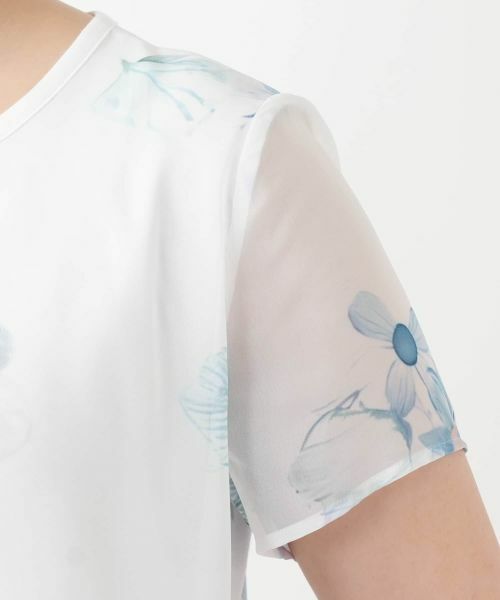 Leilian / レリアン カットソー | 花柄シアーカットソー【Leilian WHITE LABEL】 | 詳細9