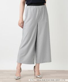 Leilian / レリアン その他パンツ | ストライプガウチョパンツ【Leilian WHITE LABEL】