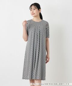 Leilian / レリアン ドレス | 幾何学柄サックワンピース
