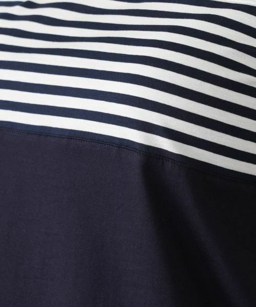 Leilian / レリアン カットソー | ボーダー切替クルーネックTシャツ | 詳細17