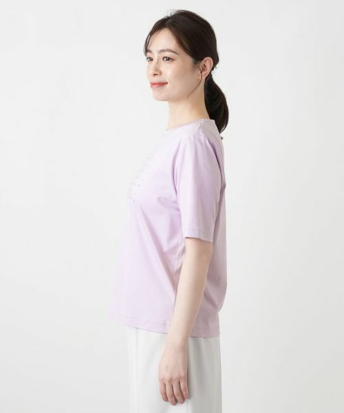 Leilian / レリアン Tシャツ | パール調ビジューカットソー | 詳細11