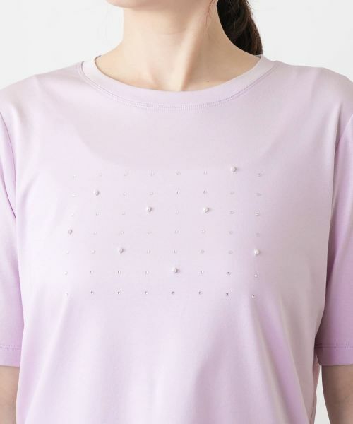 Leilian / レリアン Tシャツ | パール調ビジューカットソー | 詳細13