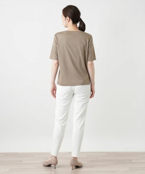 Leilian / レリアン Tシャツ | パール調ビジューカットソー | 詳細3