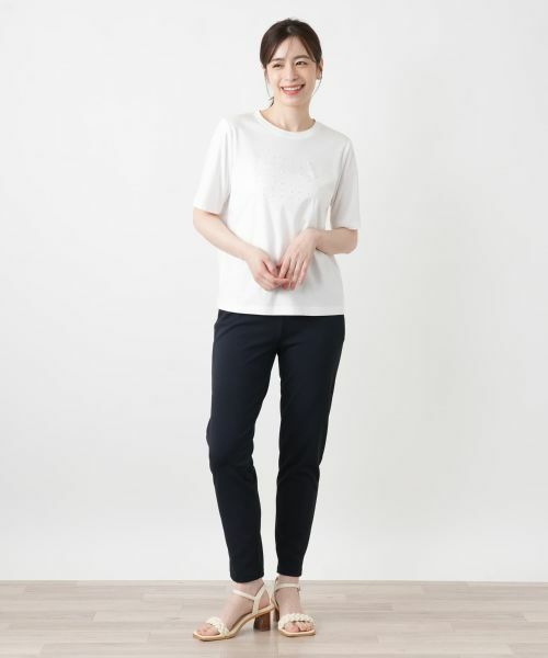 Leilian / レリアン Tシャツ | パール調ビジューカットソー | 詳細4