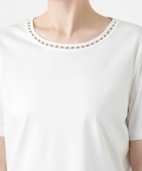 Leilian / レリアン Tシャツ | ビジューネックカットソー | 詳細10