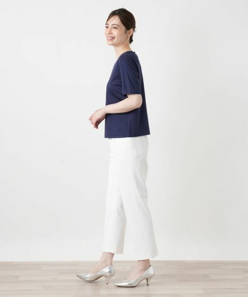 Leilian / レリアン Tシャツ | ビジューネックカットソー | 詳細2
