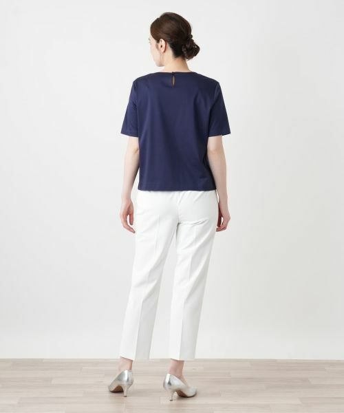 Leilian / レリアン Tシャツ | ビジューネックカットソー | 詳細3