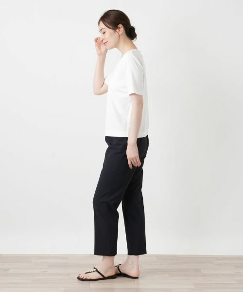 Leilian / レリアン Tシャツ | ビジューネックカットソー | 詳細5