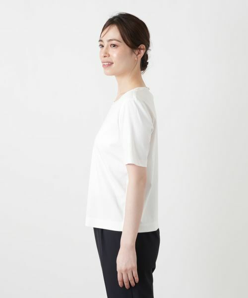 Leilian / レリアン Tシャツ | ビジューネックカットソー | 詳細8