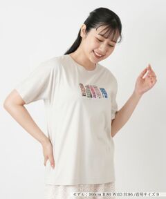 Leilian / レリアン Tシャツ | プリントクルーネックTシャツ