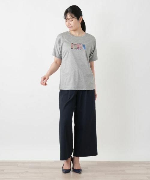 Leilian / レリアン Tシャツ | プリントクルーネックTシャツ | 詳細1
