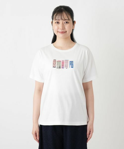 Leilian / レリアン Tシャツ | プリントクルーネックTシャツ | 詳細10