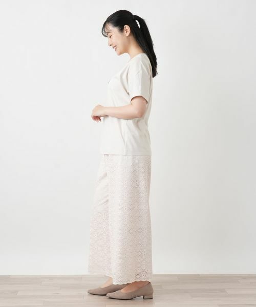 Leilian / レリアン Tシャツ | プリントクルーネックTシャツ | 詳細5