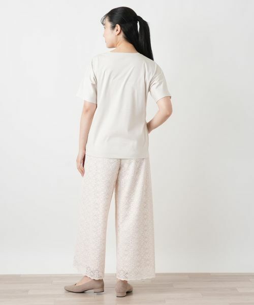 Leilian / レリアン Tシャツ | プリントクルーネックTシャツ | 詳細6