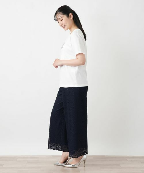 Leilian / レリアン Tシャツ | プリントクルーネックTシャツ | 詳細8