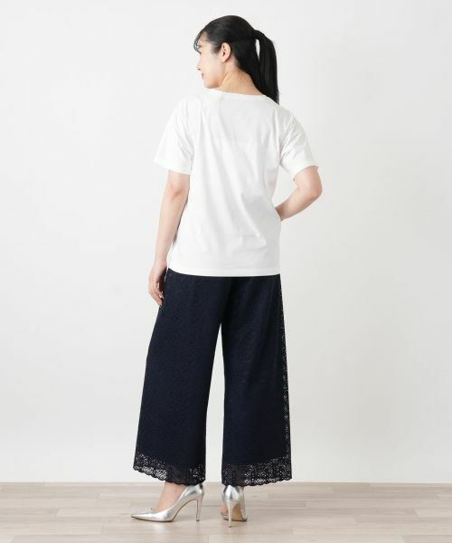 Leilian / レリアン Tシャツ | プリントクルーネックTシャツ | 詳細9