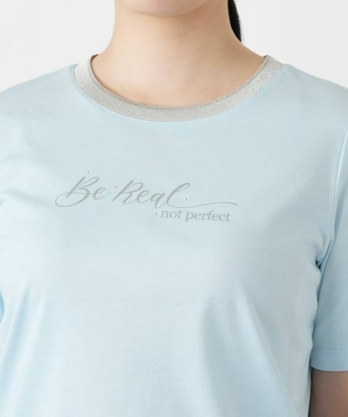 Leilian / レリアン Tシャツ | クルーネックメッセージTシャツ | 詳細13