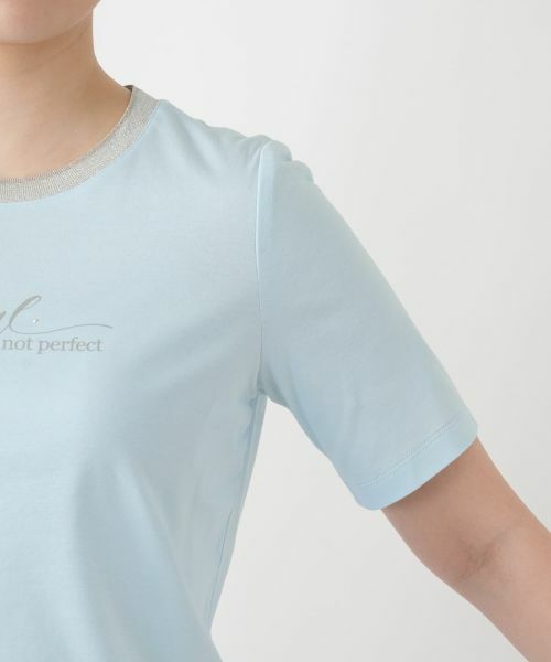 Leilian / レリアン Tシャツ | クルーネックメッセージTシャツ | 詳細15