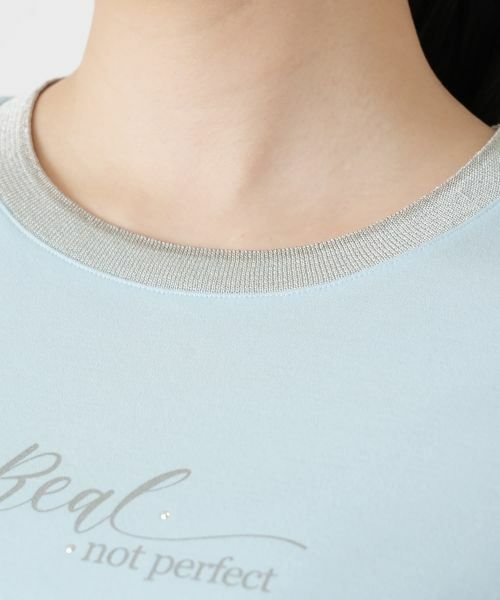Leilian / レリアン Tシャツ | クルーネックメッセージTシャツ | 詳細18