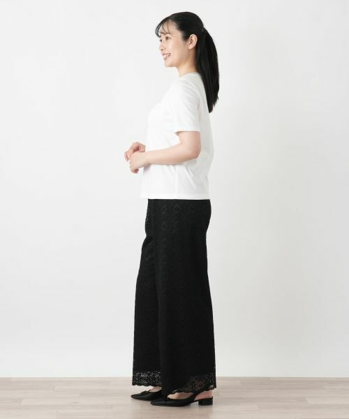 Leilian / レリアン Tシャツ | クルーネックメッセージTシャツ | 詳細2