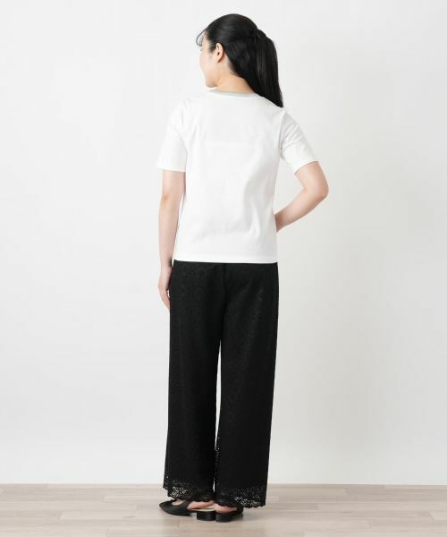 Leilian / レリアン Tシャツ | クルーネックメッセージTシャツ | 詳細3